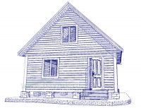Эскизное изображение рисунок дома